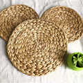 Water Gourd Grass Placemat Thickened Insulation Mat Hand Woven Placemats Round Dining Table Mats