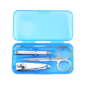 Mini 4-Piece Steel Nail Clipper Set Finger Type Beauty Tool for Nail Art Home Use