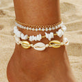 VKME New Bohemian Foot Jewelry Summer Beach Barefoot Shell Anklets Set for Women Jewelry