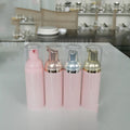 Wholesales Empty 30ml 50ml 100ml 150ml 200ml White pink Silver  Pet Plastic Soap Foam Pump Bottle Mousse Facial Hand Cleanser