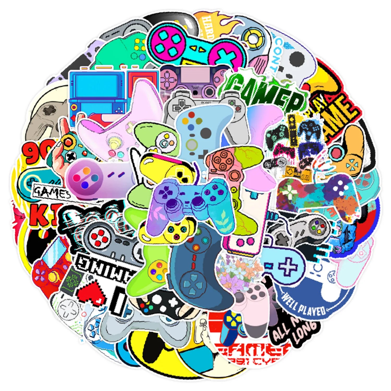 50PCS Newest Cool Trendy Game Decals Gaming Console Gamepad Sticker