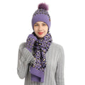 New Launch Oversized Knitted Beanies Scarves Gloves Set 3 Pcs Winter Warm Woolen Accessories Adults Custom Printed Hat Scarf