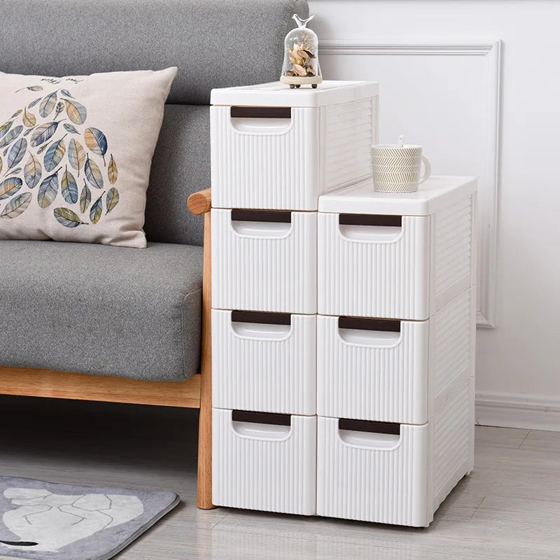Bathroom Storage Cabinet Kitchen Living Room Bedroom Plastic Pulley Crevice Drawer Style Multi-layer Storage Cabinet