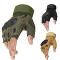 Men's Half-Finger Tactical Gloves for Summer Wear-Resistant for Outdoor Cycling Mountain Climbing Fitness Training