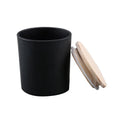 10oz Unique Wholesale Elegant Custom Black Glass Luxury Candle Jar with Lid