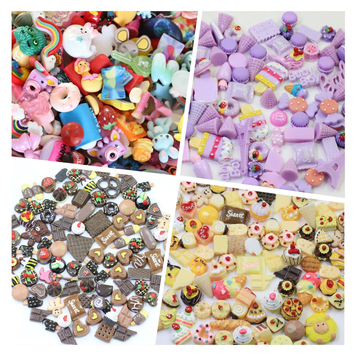 Mix Design Mini Candy Resin Charms Chocolate Sweet Candy Craft Home Party Decoration