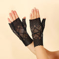 Sample Support Summer Protective Sunscreen Fingerless Lace Glove for Women Plain Style for Cycling Outdoor Manufacture Supplier