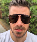 2024 Luxury Fashion Metal square Shades Colorful Eyewear Uv400 INS Wind Big Frame New Fashion Metal Glasses Sunshade