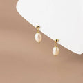 WANTME Women's 925 Sterling Silver Natural Freshwater Baroque Pearl Tassel Earrings Gold Korean Chic Jewelry Gift Opportunity
