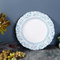 Hot Selling Presentation Plate Chargers Celadon Flower Pattern Plastic Dishes & Plates Wedding Decoration Plate