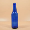 Wholesale Blue Beer Glass Bottles 330ml 500ml Beer Bottle with Crown Cap