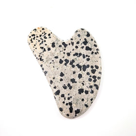 Huiying Fast Shipping Anti Aging Body Massage Natural Facial Heart Dalmatian Jasper Face Gua Sha for Face