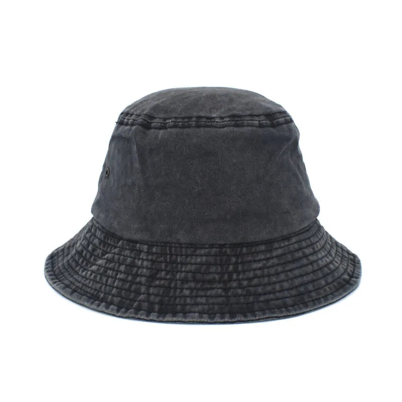 Custom logo Washed Bucket Hat Fisherman Hats Summer Outdoor Packable Cap Travel Beach Sun Hat for Women Men