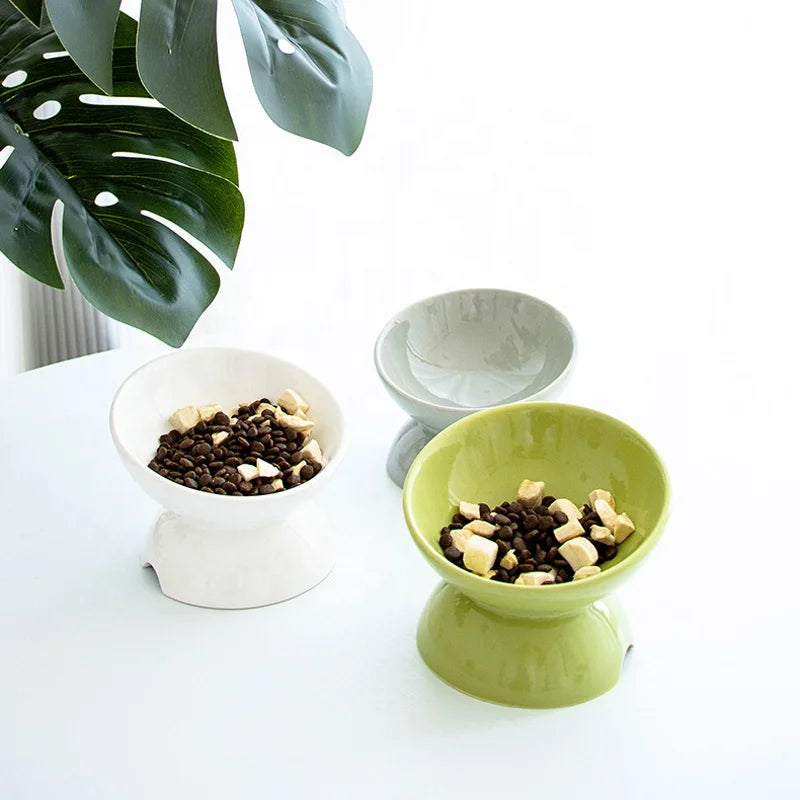 Feeding Water New Design Luxury Cartoon Style Feeding Food Water Cat Dog Pet Ceramic Bowl Feeders