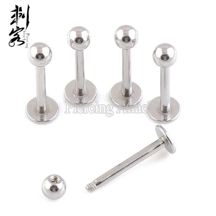 316L Stainless Steel Flat Base with Ball Top Labret
