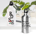Topjlh Sublimation Blank Water Bottle Portable Aluminum 500ml 600ml Water Bottle with Carabiner for Promotion