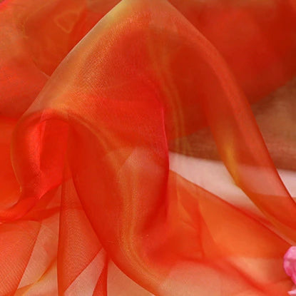 2026 Hot Sale Double-Colored Sheer Organza 100% Polyester Lightweight Breathable Anti-static Home Decor Wedding Curtains Garment