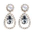 New Drop Shaped Earrings European and American Exaggerated Earrings Women's Trendy Full Diamond Wedding Jewelry