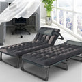 Lightweight Portable Adjustable Durable Garden Canvas Metal Foldable Camping  Bed Cot  with Soft Mattress