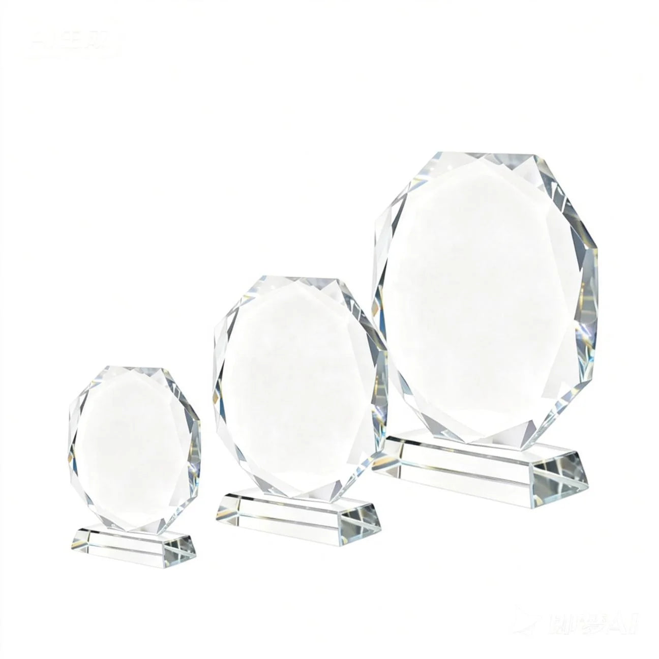Professional Business Gift Award Plaque with Custom Logo Color-printing OEM Crystal Trophy and Medal Letterpress