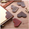 Genuine Leather Heart Bookmark Page Corner Reading Cute Bookmarks Accessories for Bookworm Present Book Lovers