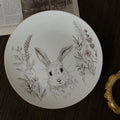 Creative Ins Style Bunny Ceramic Plate Bone China Dessert Breakfast Plate