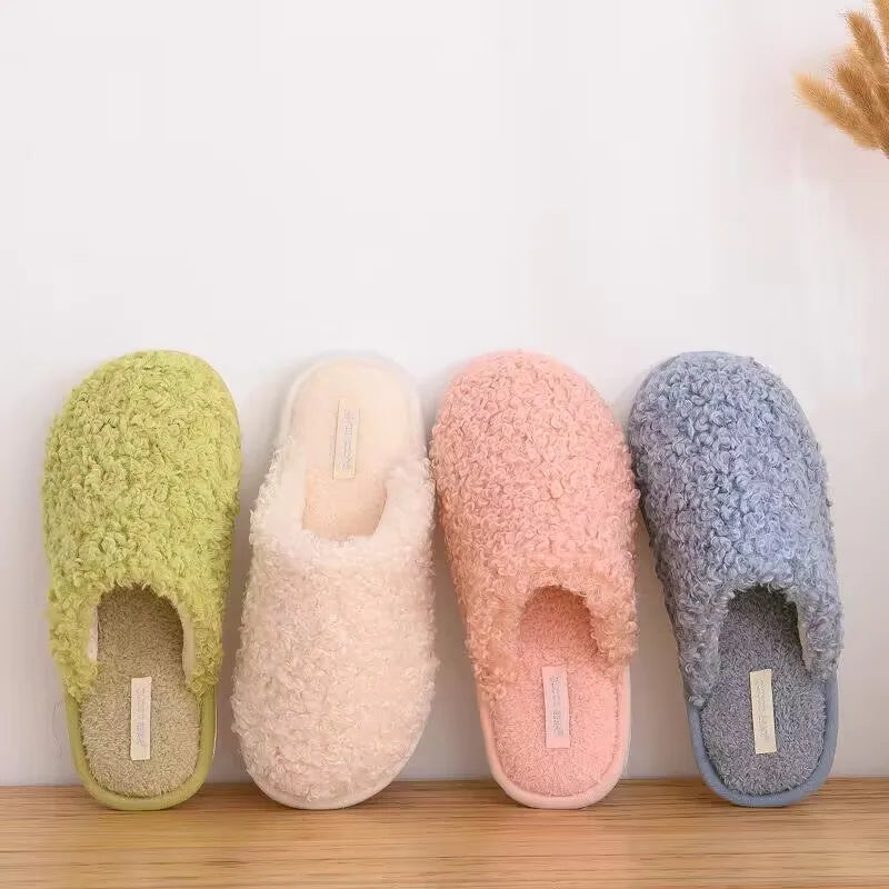 Sample Support 2026 New Style Hot Sale Warm Custom Made Colorful Faux Fur Slipper Slides for Women