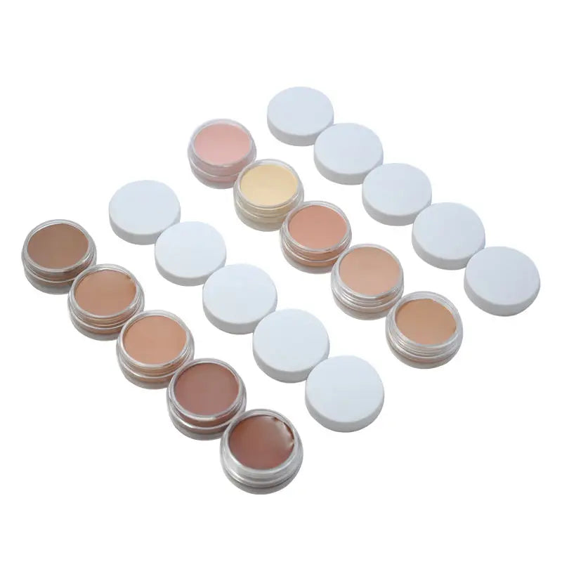 Private Label Cosmetic Your Own Brand Makeup White Lid Full Coverage Concealer 10 Color Foundation Cream Cruelty Free Concealer