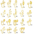 African Face Nose Ring Cuffs Geometric Heart Nose Cuffs Non Piercing 18K Gold Plated Heart Clip on Nose Rings Bulk for Women