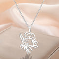 Cute Animal Hollow Koala Pendant Necklace for Women Stainless Steel Gold Plated Peaceful Koala Charm Necklace Gifts for Girls