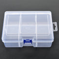 6 Compartments Clear Box with Detachable Dividers