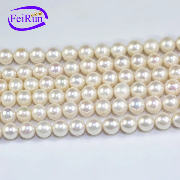 FEIRUN Nice Quality 2026 Jewelry Pearl Hot Real 10mm White Round Freshwater Pearl Strand MegaBDM