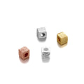 Wholesale High Quality 925 Sterling Silver Brushed Square Spacer Beads for Necklace Bracelet Making