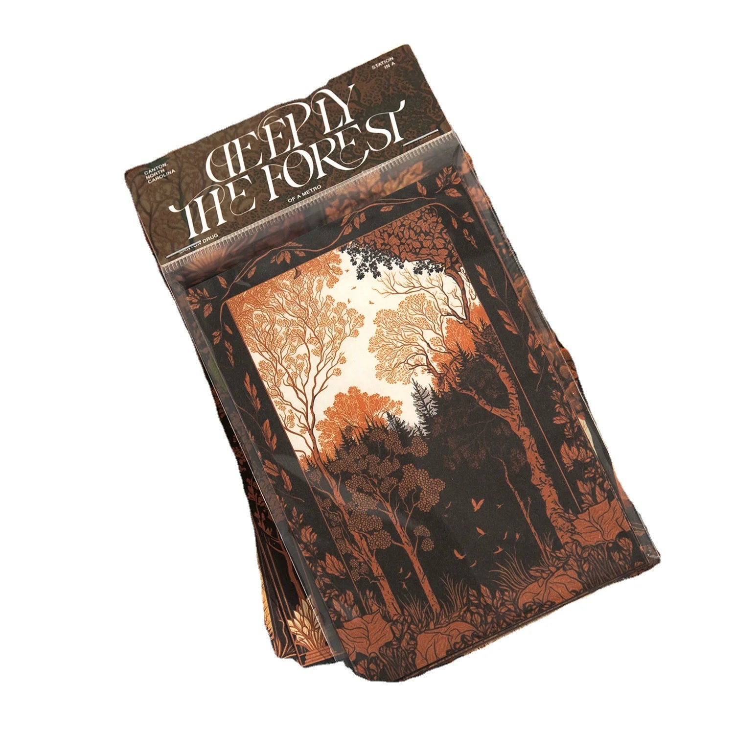 30pcs Per Pack Material Paper Deep Forest Series Retro Handbook Collage Base Material