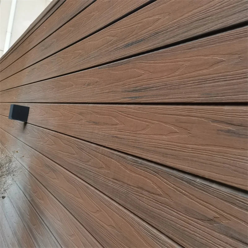Anti-uv Teak Co-extrusion Decorative Wpc Wall Panel for Outdoor Wall Decoration