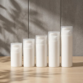Luxury 30ml 50ml 80ml 100ml 120ml 150ml 200ml White pp Frosted 1oz Airless Pump Bottle