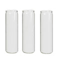 Empty Customize Wholesale 16oz 20cm Religious Votive 7 Day Heat Resistant Christmas Candle Glass Jar (glass Only)
