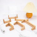 Solid Wood 3D Lamp Bases LED Lights Custom Size Battery Box Acrylic Home Decorations Solid Wood Crafts Wooden Boxes Wall Signs