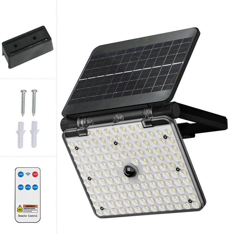 Howlighting IP65 Solar Waterproof Outdoor Garden Flood Light Sensor Wall Lamp LED Remote Control Portable Home Outdoor Light