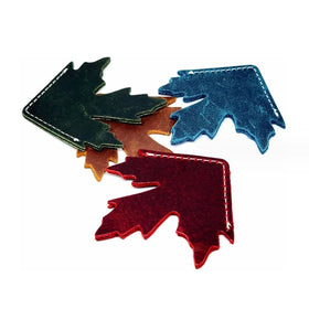 Vintage Maple Leaf Bookmark Maple Tree Leaf Shape Book Pagination Clip Maple Leaf Faux Leather Corner Bookmark