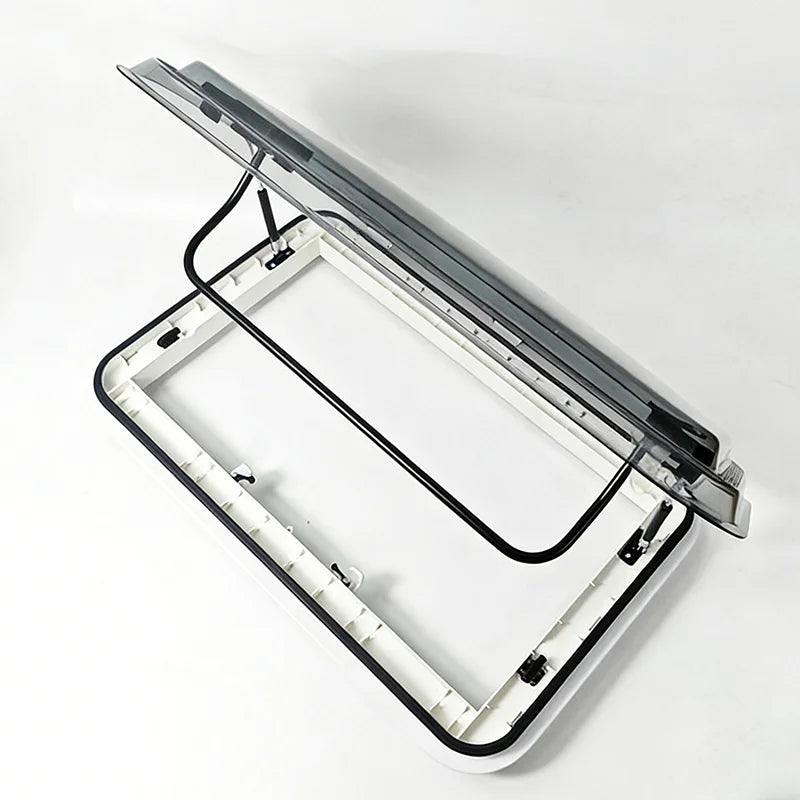 800x500mm Aluminum Alloy Frame RV Ventilation Window Rv Skylight for Campers with Anti-Insect Mesh & Curtain