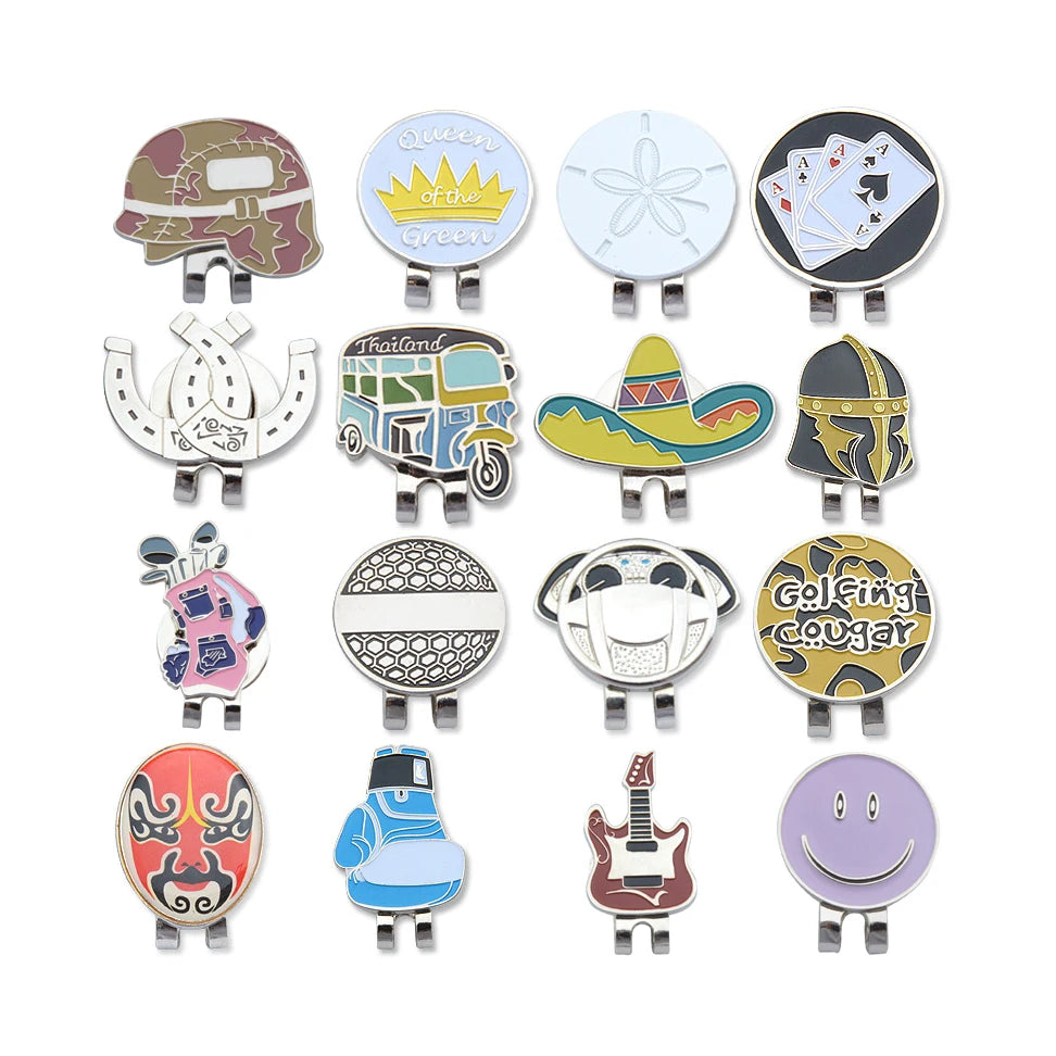 Personalized Custom Golf Hat Clip with Magnetic Metal Ball Markers Golf Gifts Accessories for the Golfer