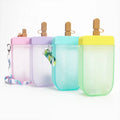 300ml Fashion Popsicle Shape Cute Ice Cream Reusable Kids Plastic Water Bottles