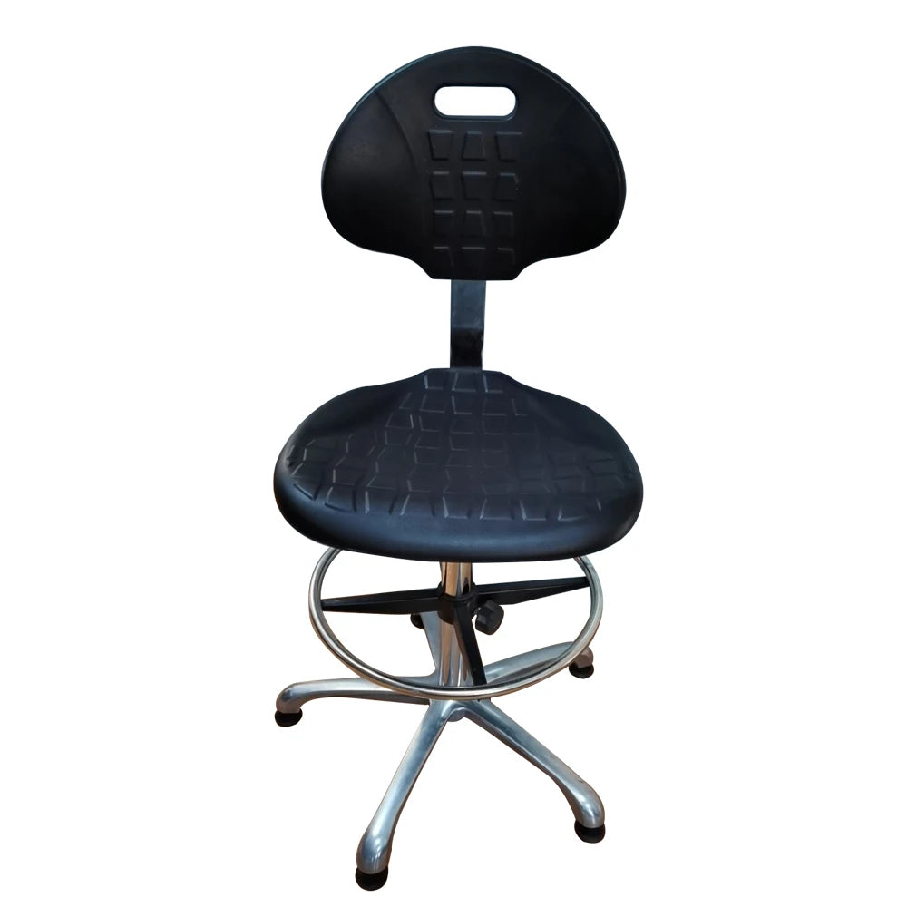 Industrial Sewing Machine ESD PU Lab Task Lift Chairs with Wheels Adjustable Height Metal
