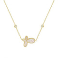 Hot Sale Simple Fashion Jewelry Fritillary Stainless Steel 18K Gold Zircon Butterfly Pendant for Women Luxury Necklace