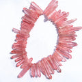 HZ Natural Polished Crystal Angel Aura pink clear Quartz Points Fengshui Healing Wand Crystal Craft for Reiki