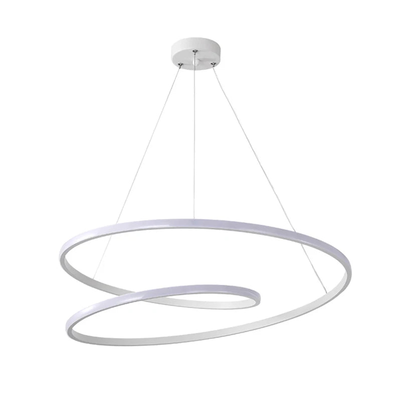 Customizable Chandelier Rings Led Special Designer Circle Black Chandelier Modern Attic Living Dining Room Interior Lighting