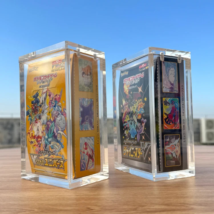 TCG High Quality Clear Japanese Acrylic Booster Box with Strong Magnet Japanese High Glass Acrylic Display Case for S4a