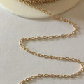 Premium Jewelry Chain 1mm 14K Gold Filled Rectangle Cable Chain for Jewelry Making