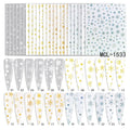 Factory Direct Supply Snowflake Nail Stickers for Finger Nail Art Application Nails Design Decals Sheet Decoration Charms